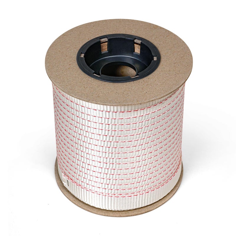 ESK Packaging ® Woven Poly Cord Strapping - 3/4" x 250 Foot x 2400lbs Break Strength – Heavy Duty, Weather-Resistant Flat Rope – 1 Roll - Image 1